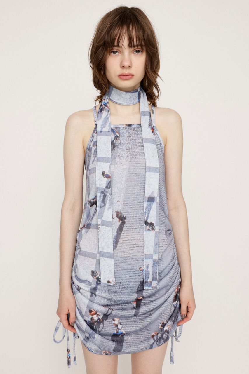 SLY「PHOTO PRINT SHIRRING ワンピース」|ワンピース|