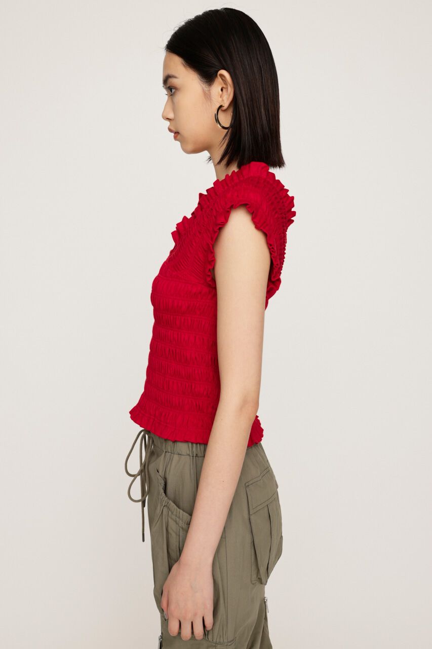 SLY「2WAY SHIRRING BUSTIER トップス」|タンクトップ|