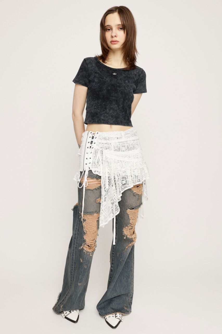 SLY「AGING CUT COMPACT トップス」|Tシャツ・カットソー|