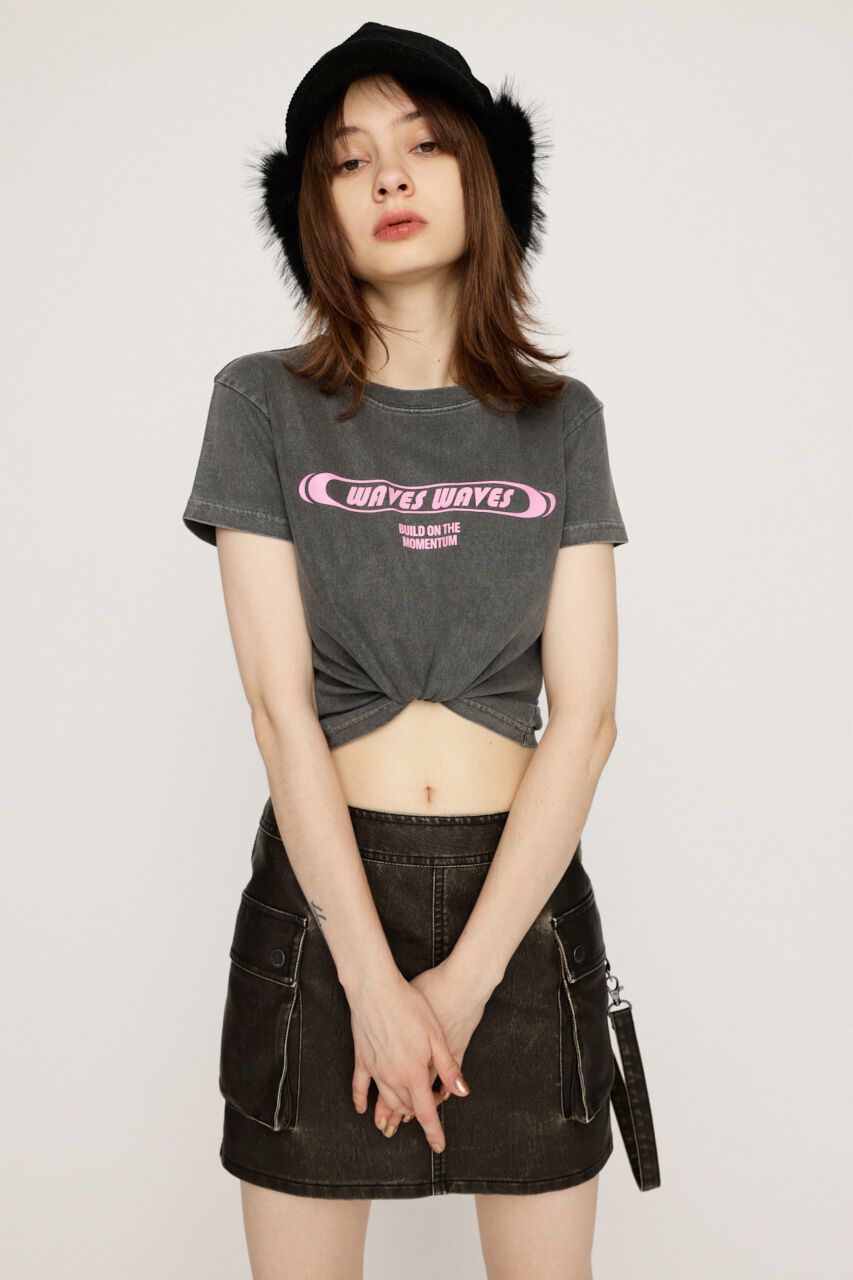 SLY「FRONT PRINT COMPACT Tシャツ」|Tシャツ・カットソー|GRY
