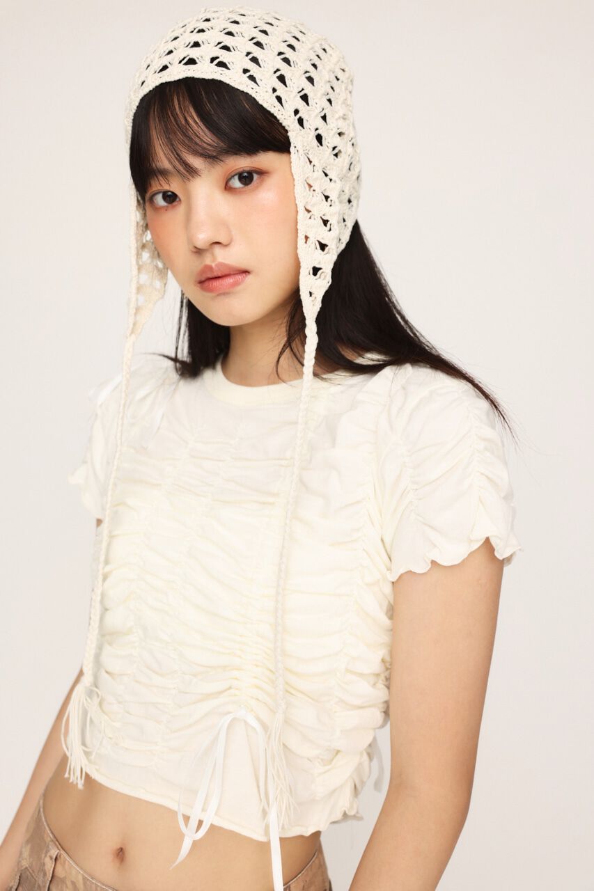 SLY「DRAWSTRING GATHER トップス」|Tシャツ・カットソー|