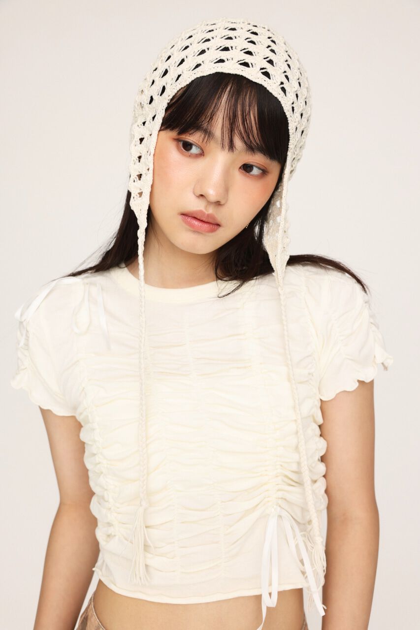 SLY「DRAWSTRING GATHER トップス」|Tシャツ・カットソー|