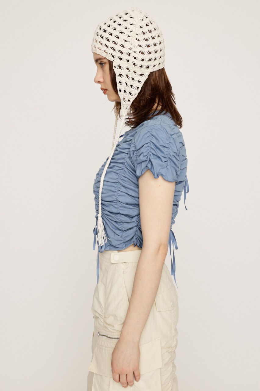 SLY「DRAWSTRING GATHER トップス」|Tシャツ・カットソー|