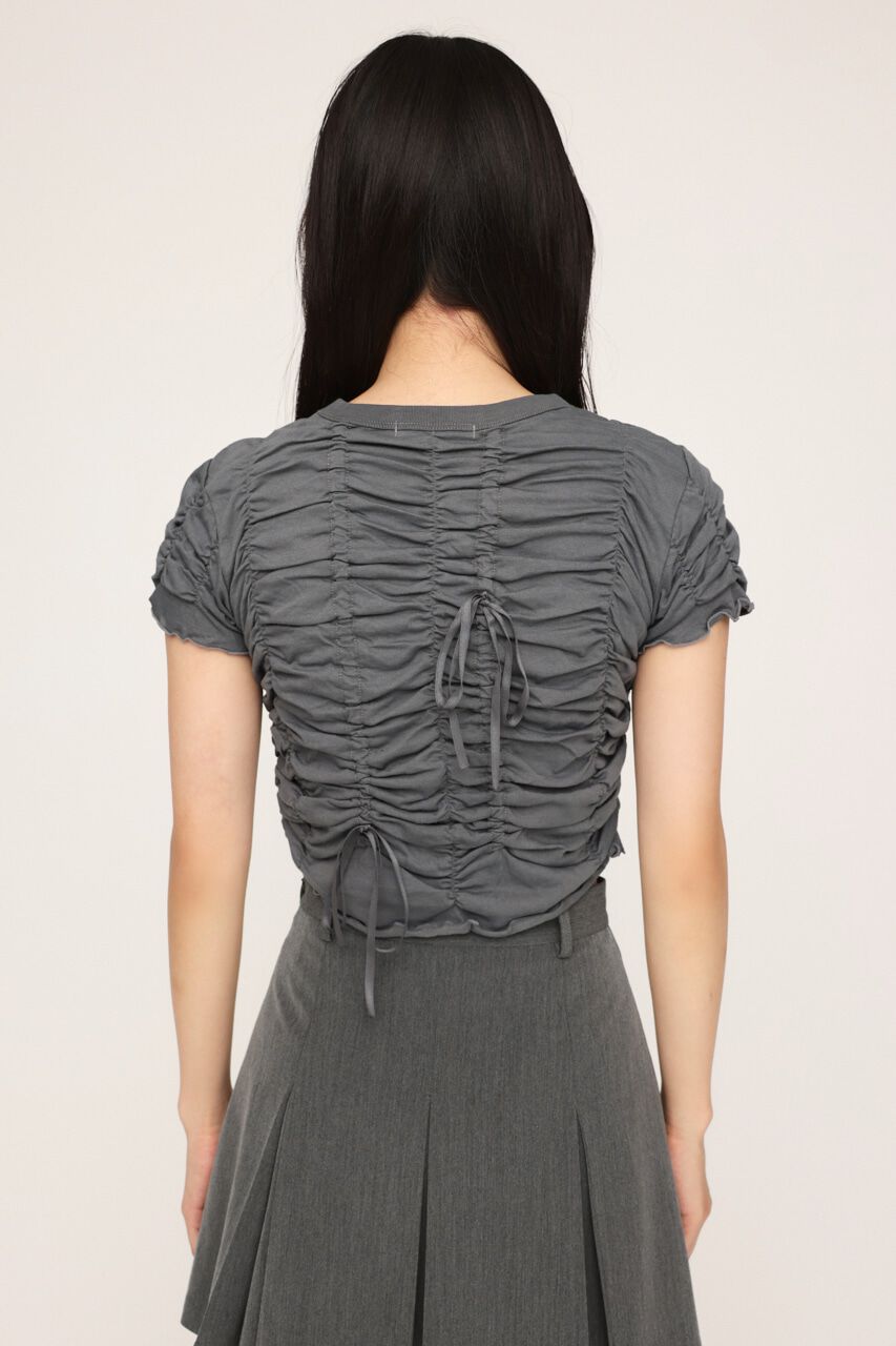 SLY「DRAWSTRING GATHER トップス」|Tシャツ・カットソー|