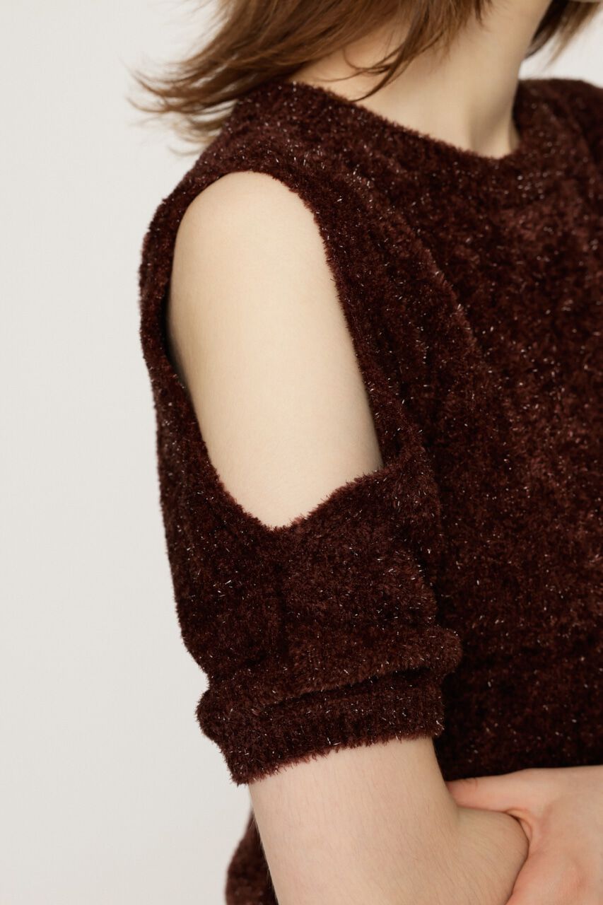 SLY「SHAGGY CUTOUT トップス」|ニット・セーター|