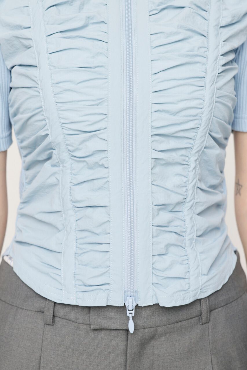 SLY「FRONT GATHER ZIP トップス」|Tシャツ・カットソー|