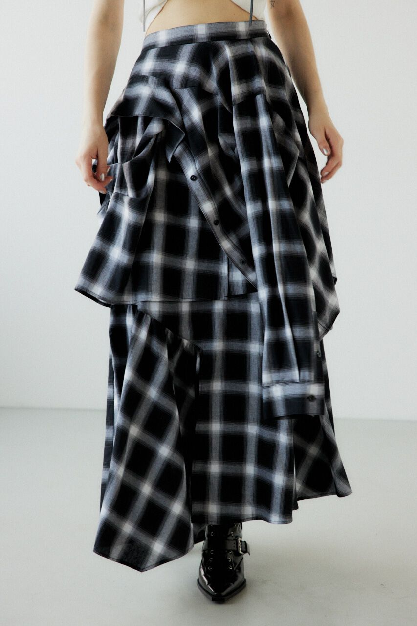 SLY「PLAID LAYERED ロングスカート」|スカート|