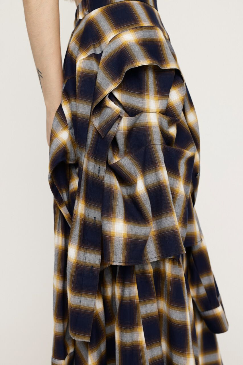 SLY「PLAID LAYERED ロングスカート」|スカート|