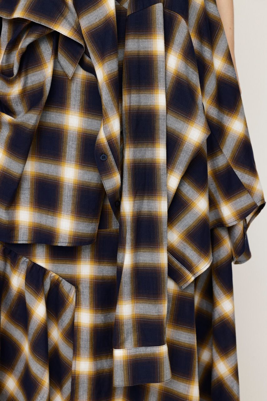 SLY「PLAID LAYERED ロングスカート」|スカート|
