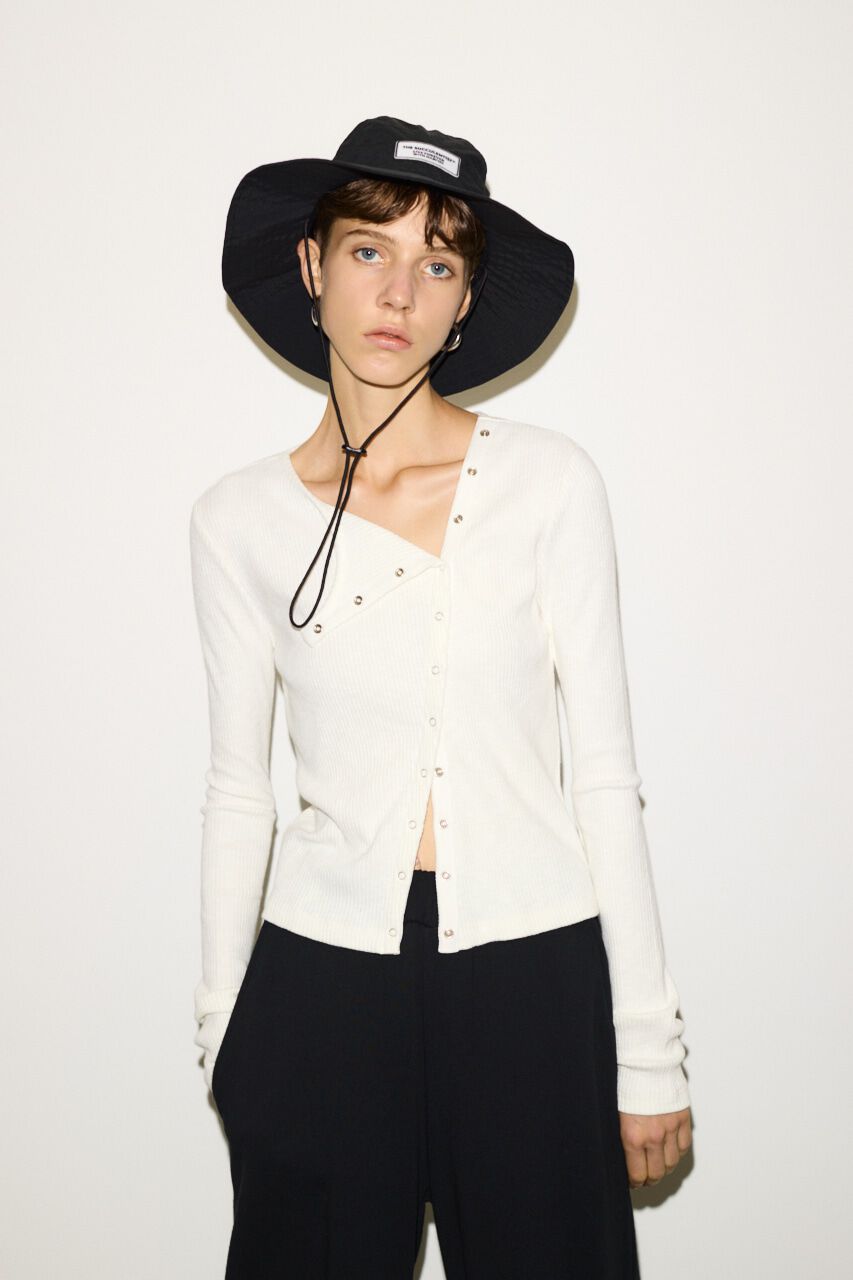 SLY「SLANT BUTTON L／S トップス」|Tシャツ・カットソー|