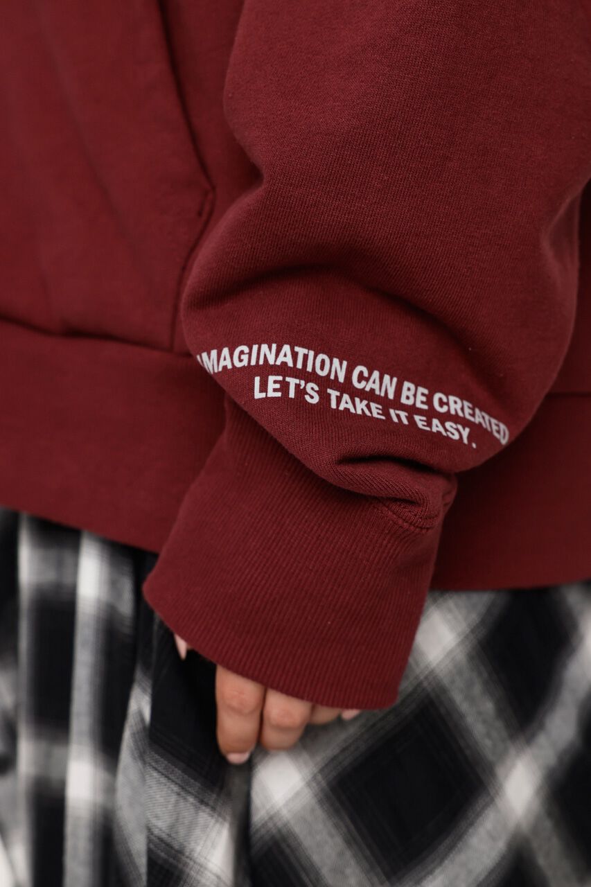 SLY「FRONT ZIP PRINT HOODIE」|パーカー|