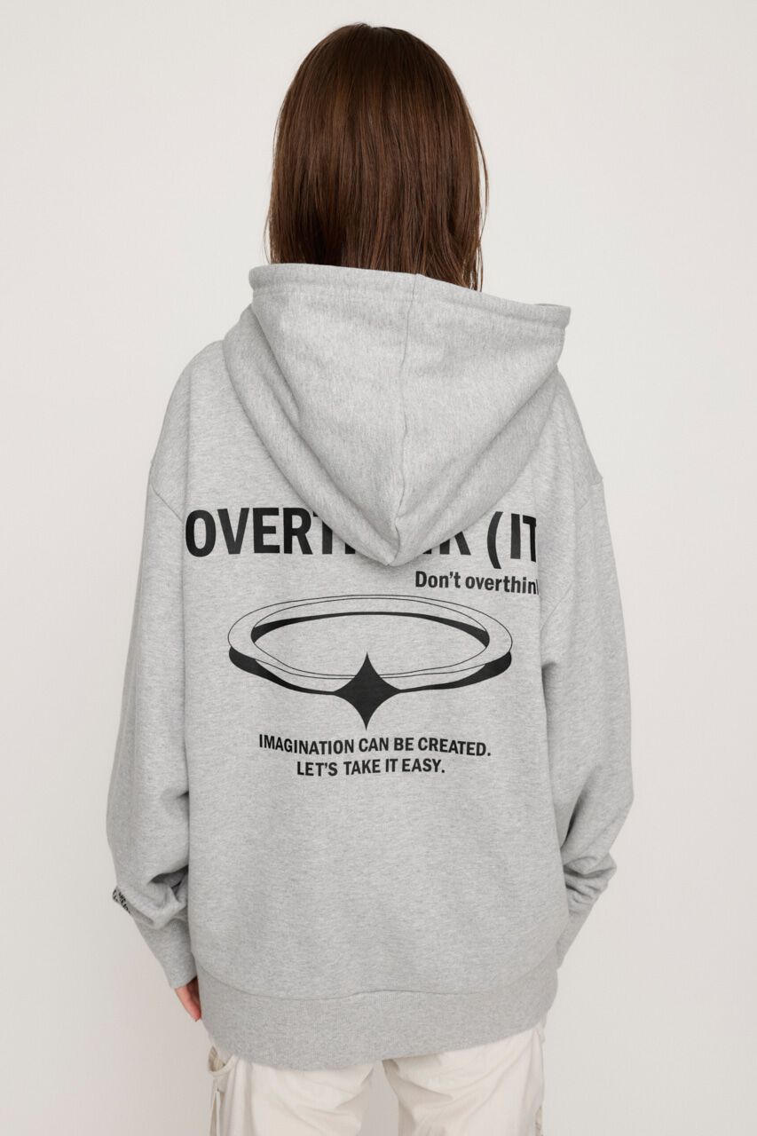 SLY「FRONT ZIP PRINT HOODIE」|パーカー|