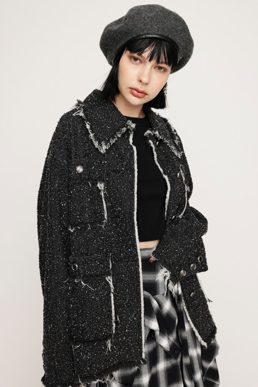 SLY「GRAIN TWEED JK-BE」|デニムジャケット|