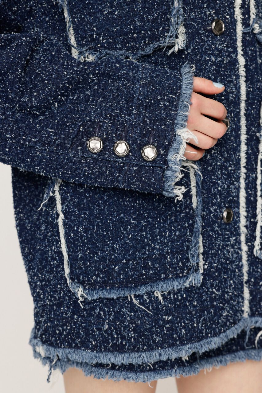 SLY「GRAIN TWEED JK-BE」|デニムジャケット|