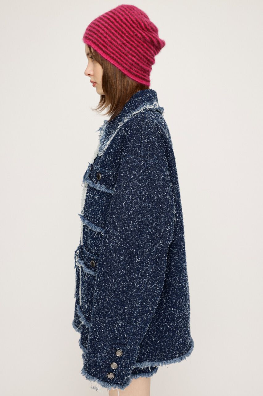 SLY「GRAIN TWEED JK-BE」|デニムジャケット|