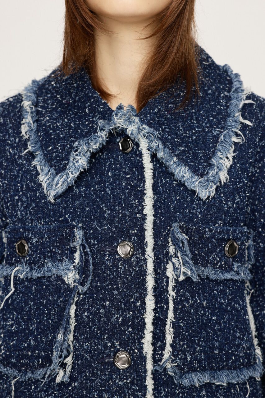 SLY「GRAIN TWEED JK-BE」|デニムジャケット|