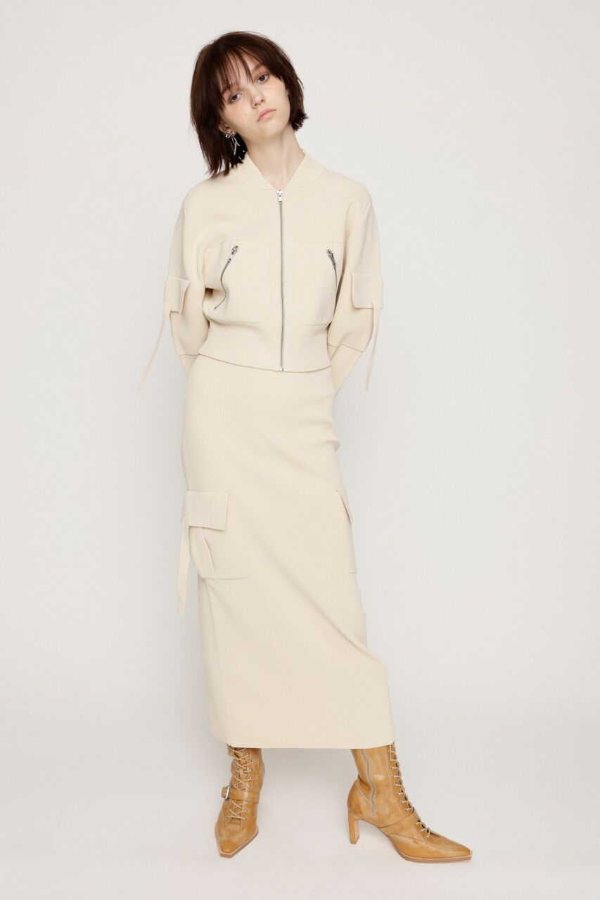 SLY「FINE TOUCH KNIT ブルゾン」|ブルゾン・スタジャン|