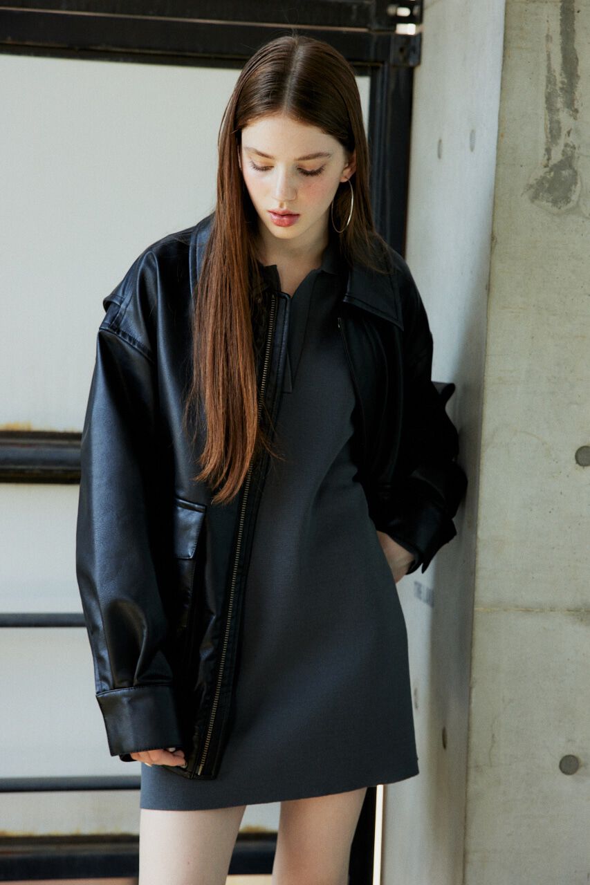 SLY「COLLAR KNIT ショートワンピース」|ワンピース|