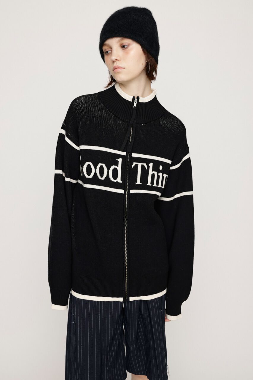 SLY「LINE LOGO ZIP カーディガン」|カーディガン|