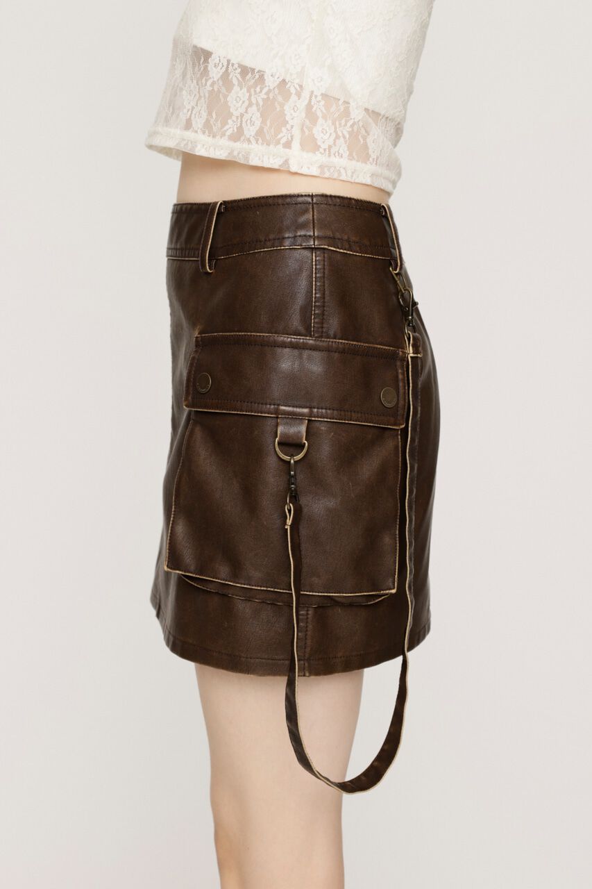 SLY「3D PK F／LEATHER MINI スカート」|スカート|