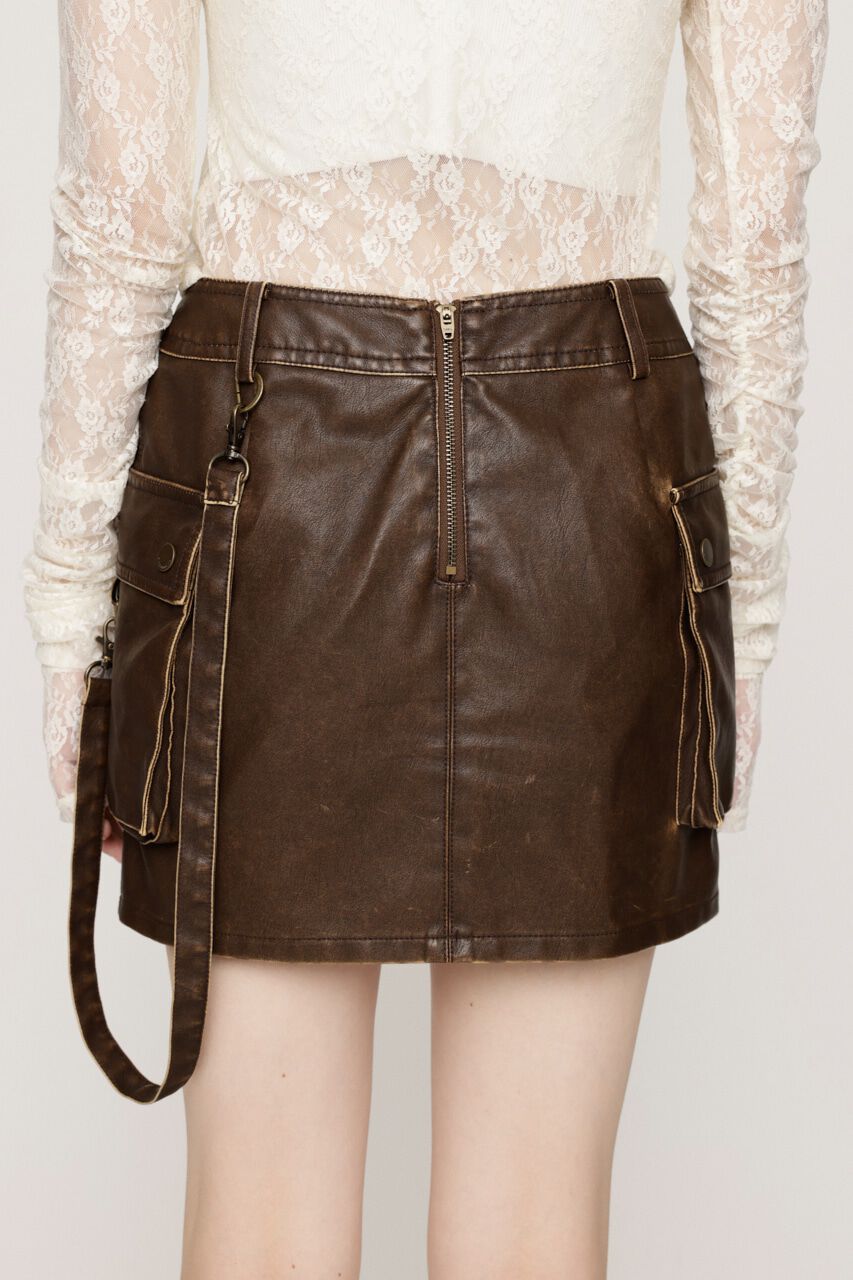 SLY「3D PK F／LEATHER MINI スカート」|スカート|