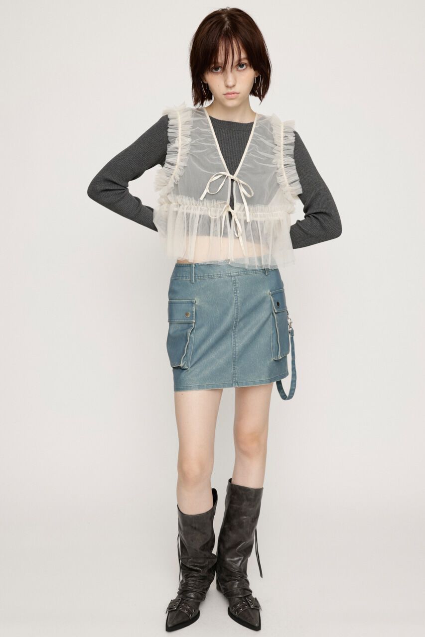 SLY「3D PK F／LEATHER MINI スカート」|スカート|