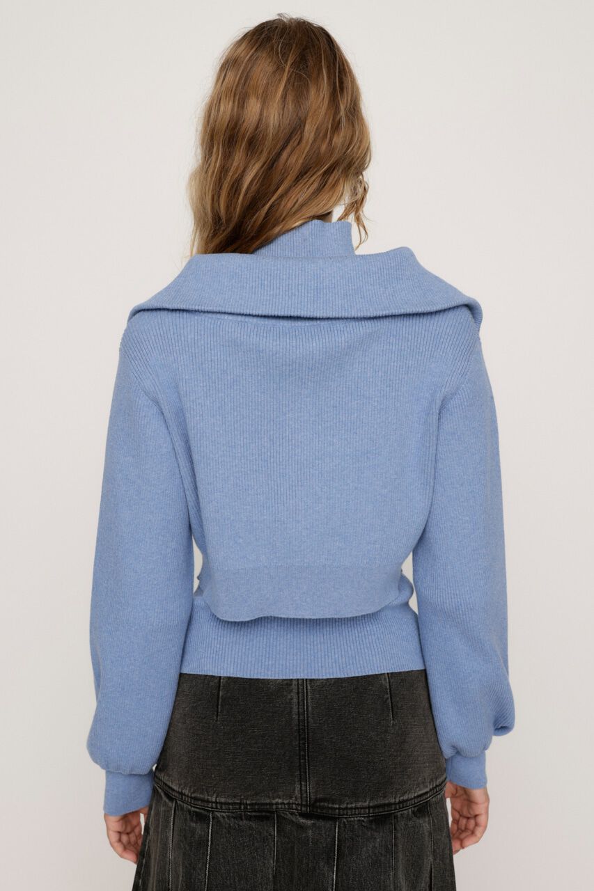 SLY「COLLAR ZIP CROP 2P トップス」|ニット・セーター|