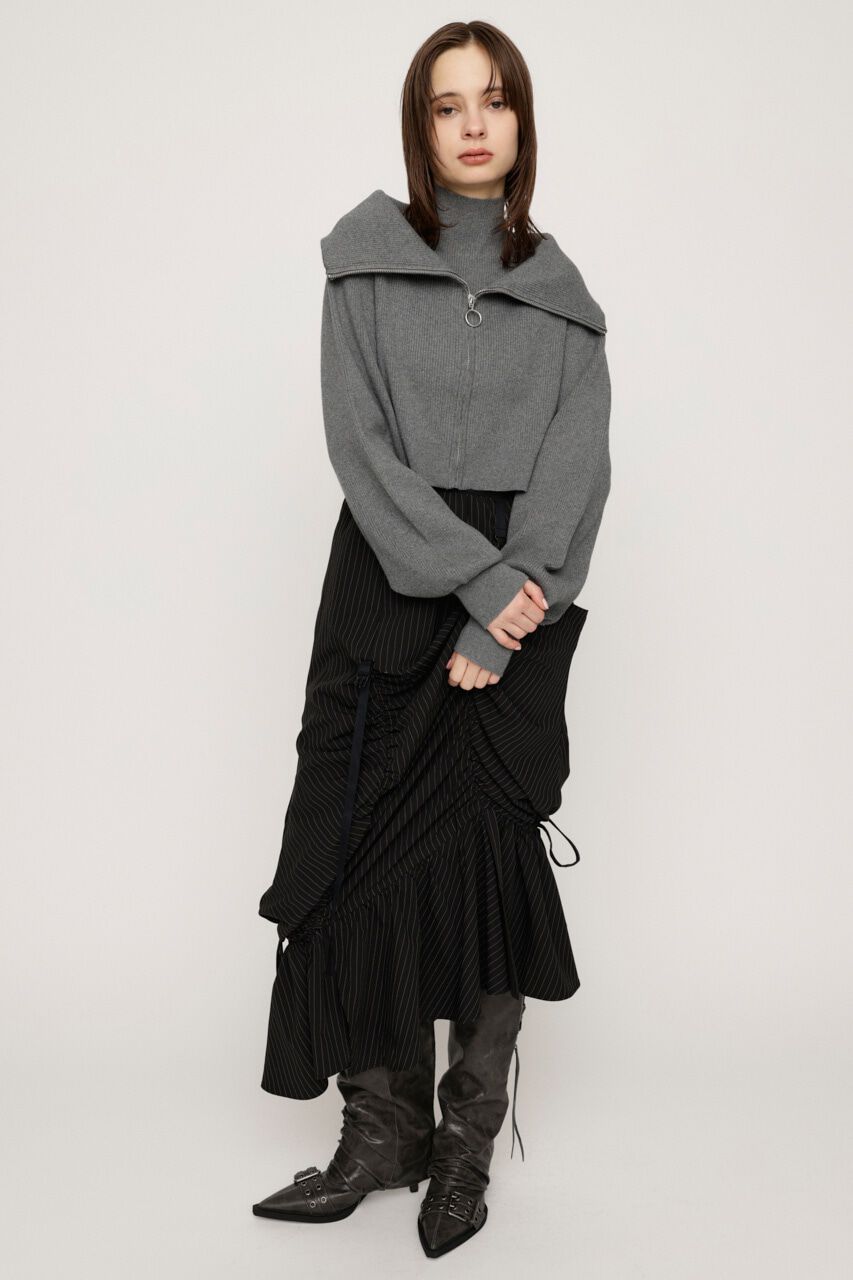 SLY「COLLAR ZIP CROP 2P トップス」|ニット・セーター|