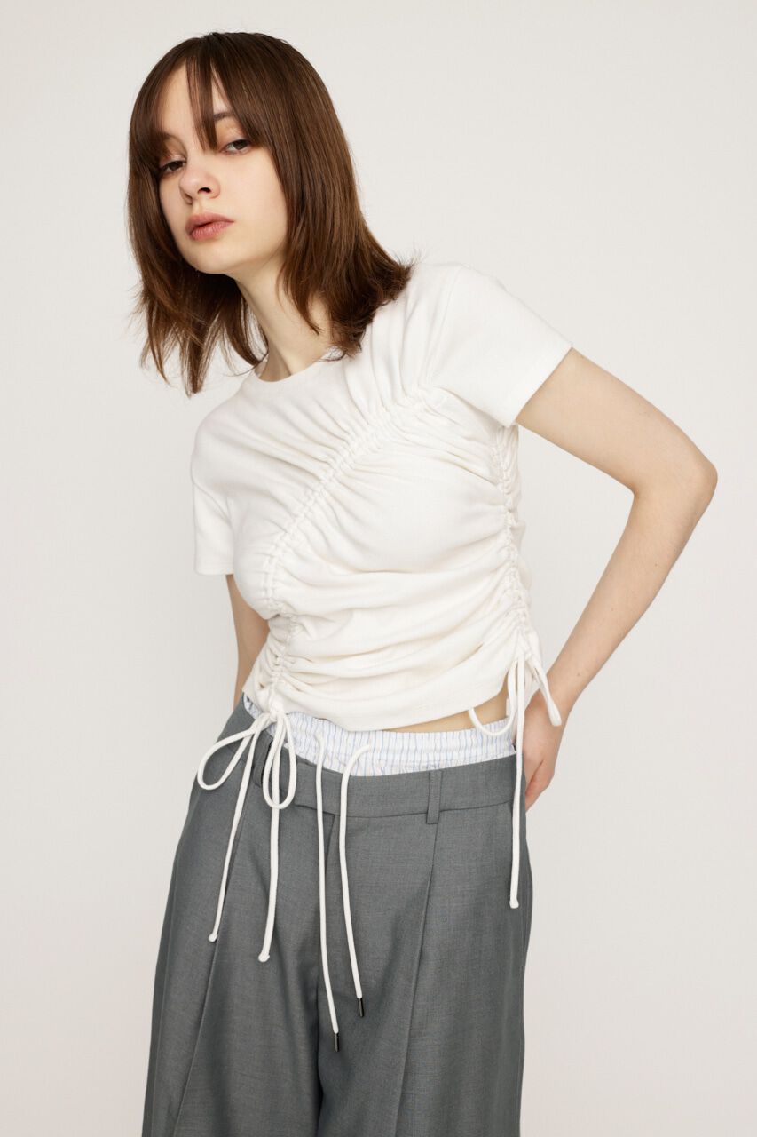 SLY「DROST GATHER COMPACT トップス」|Tシャツ・カットソー|