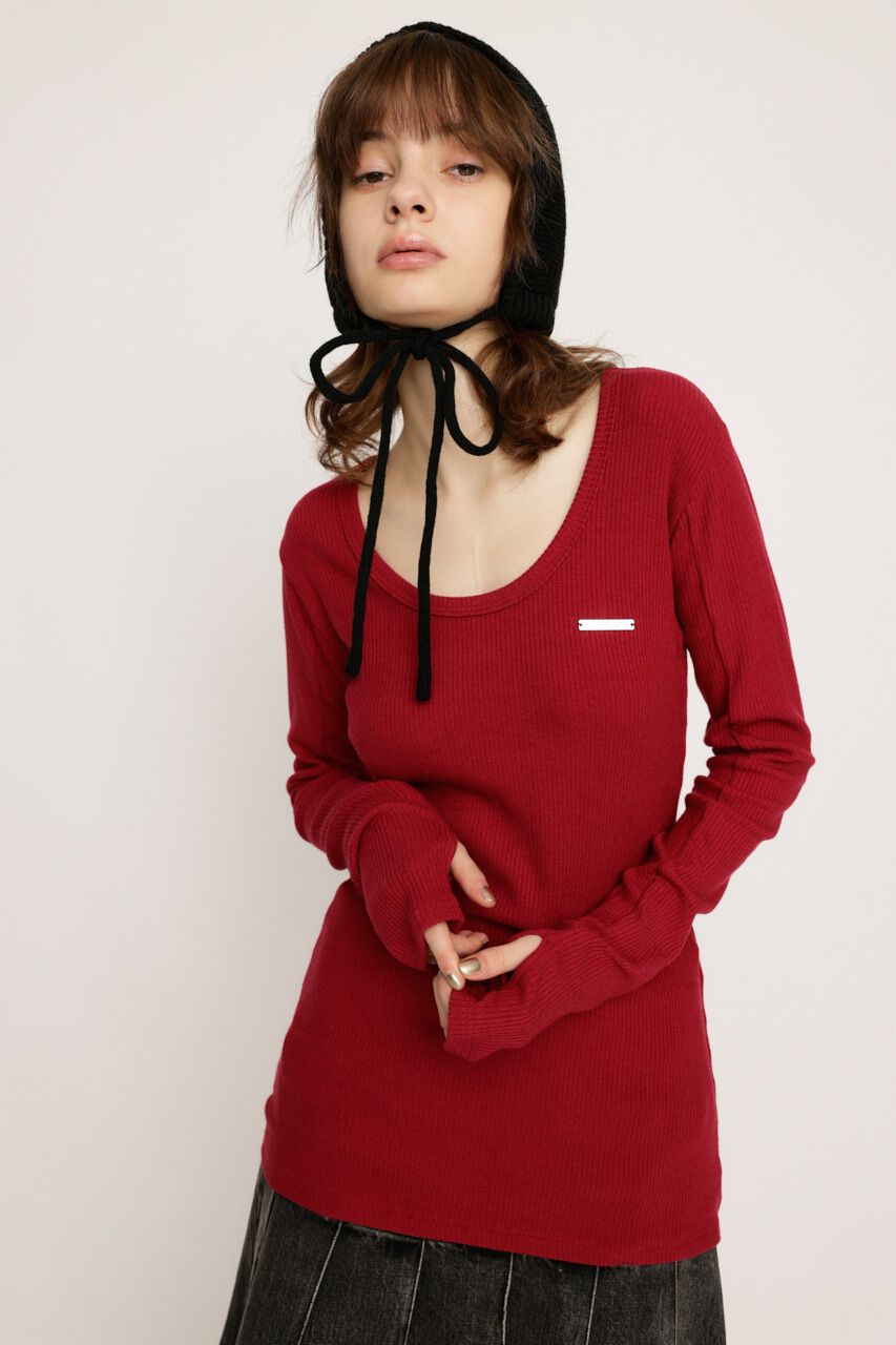 SLY「METAL PLATE BASIC トップス」|Tシャツ・カットソー|