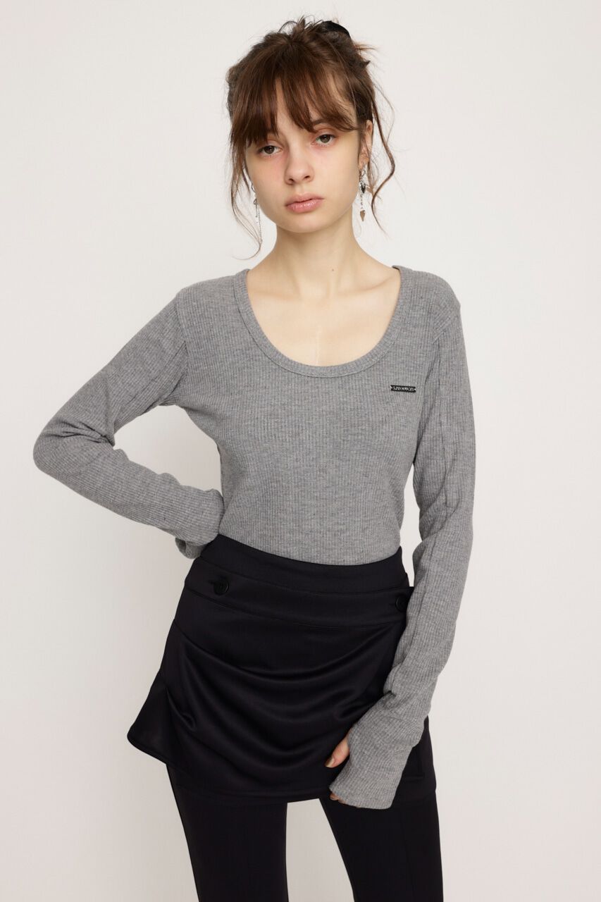 SLY「METAL PLATE BASIC トップス」|Tシャツ・カットソー|T.GRY