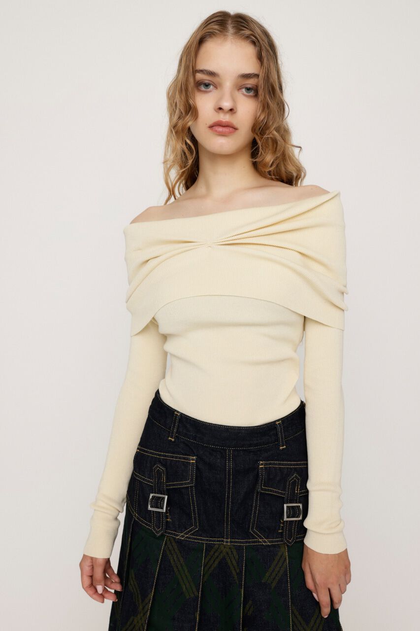 SLY「OFF SHOULDER KNIT トップス」|ニット・セーター|