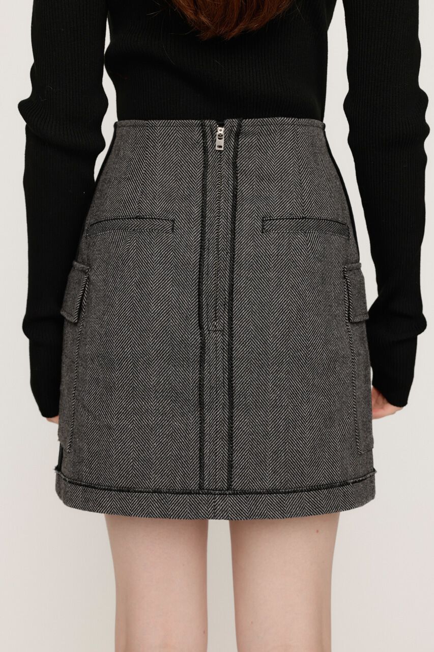 SLY「KERSEY INSIDE OUT ショートスカート」|スカート|
