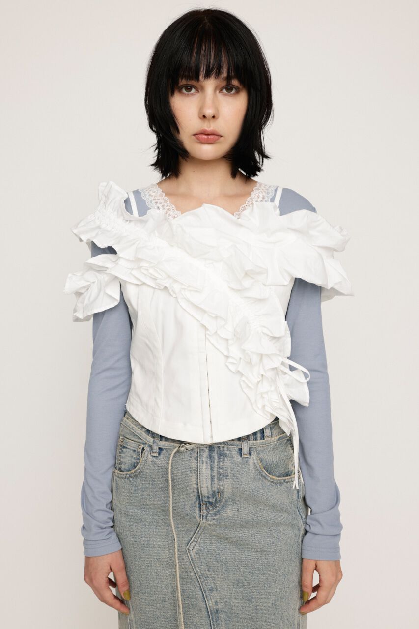 SLY「DESIGN SHOULDER コルセット」|キャミソール|