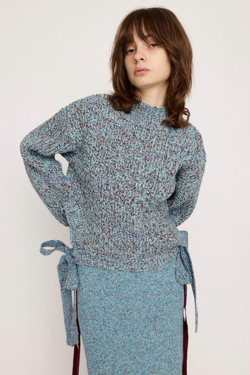 SLY「SIDE RIBBON LG トップス」|ニット・セーター|M/BLU7