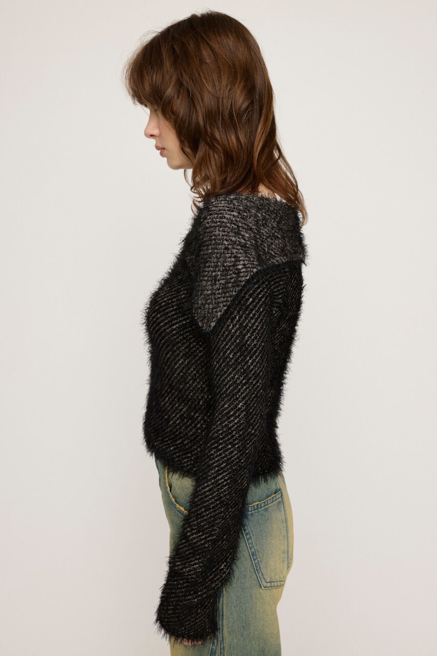 SLY「SHAGGY STRIPE MG トップス」|ニット・セーター|