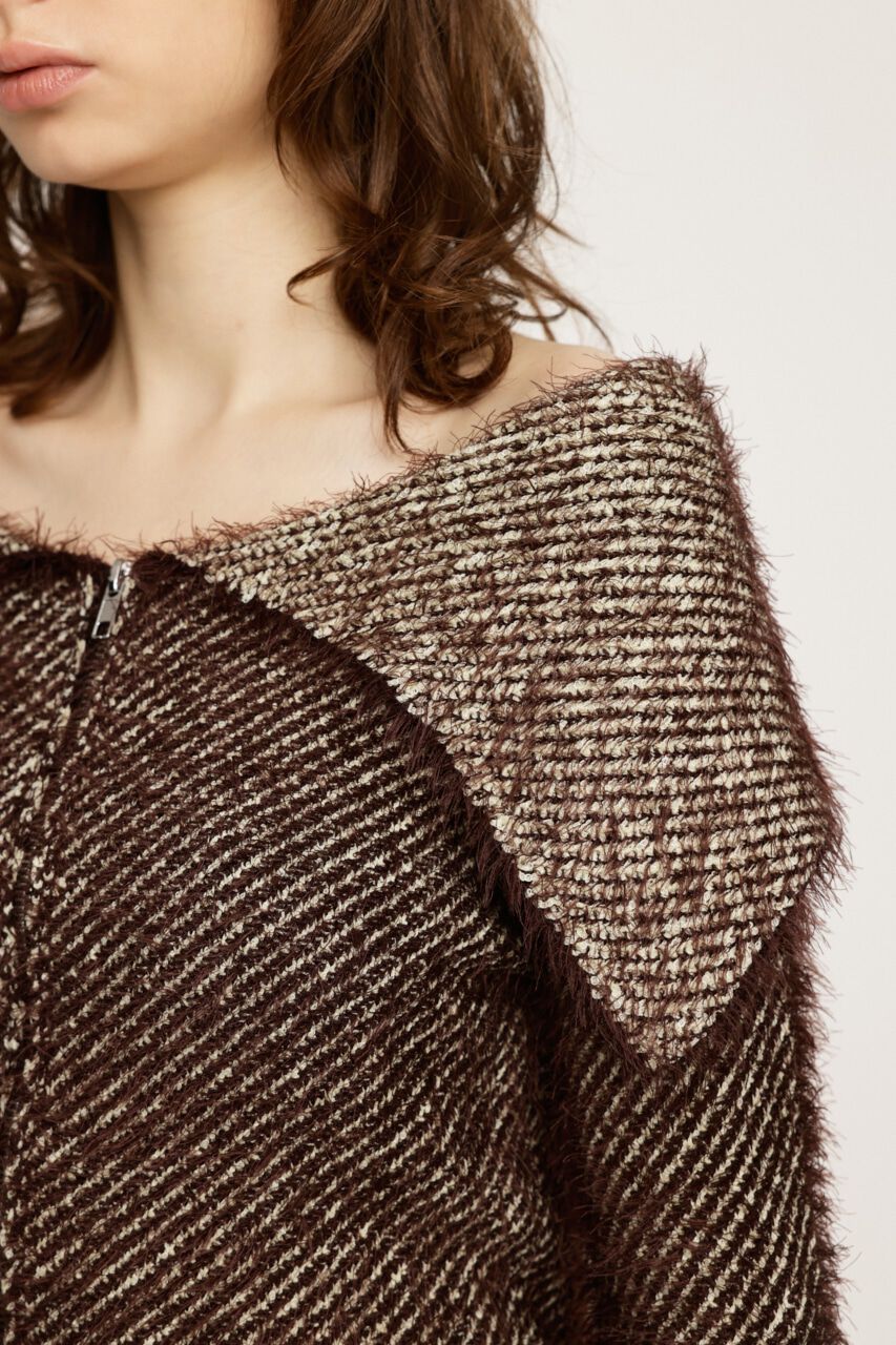 SLY「SHAGGY STRIPE MG トップス」|ニット・セーター|