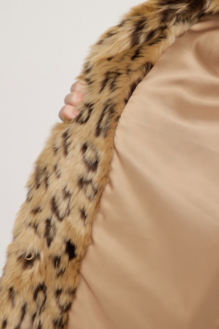 SLY「LEOPARD F／FUR FRONT HOOK コート」|その他|