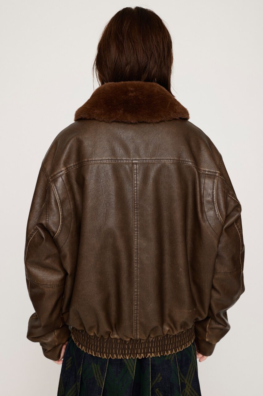 SLY「VINTAGE F／LEATHER S／ブルゾン」|ブルゾン・スタジャン|