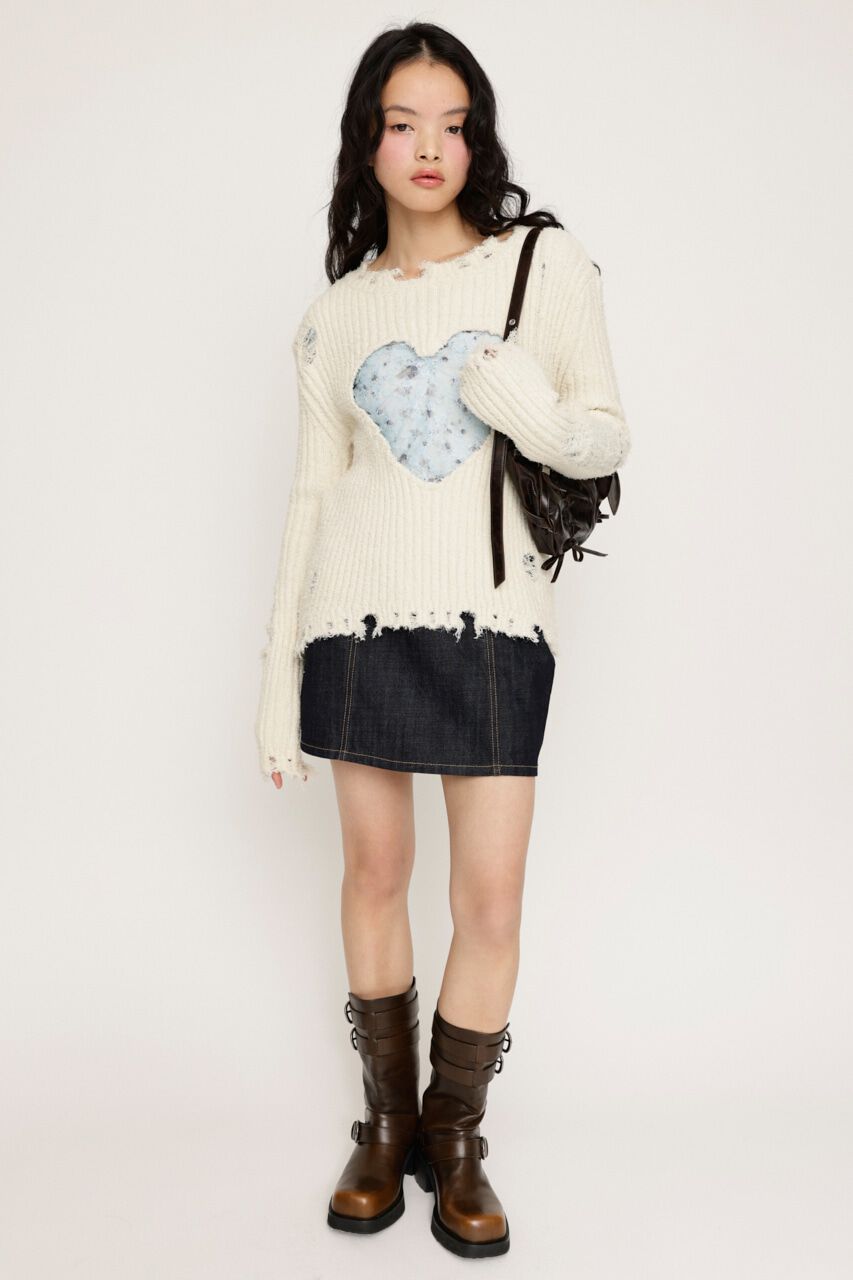 SLY「HEART HOLE 2WAY CRUSH トップス」|ニット・セーター|