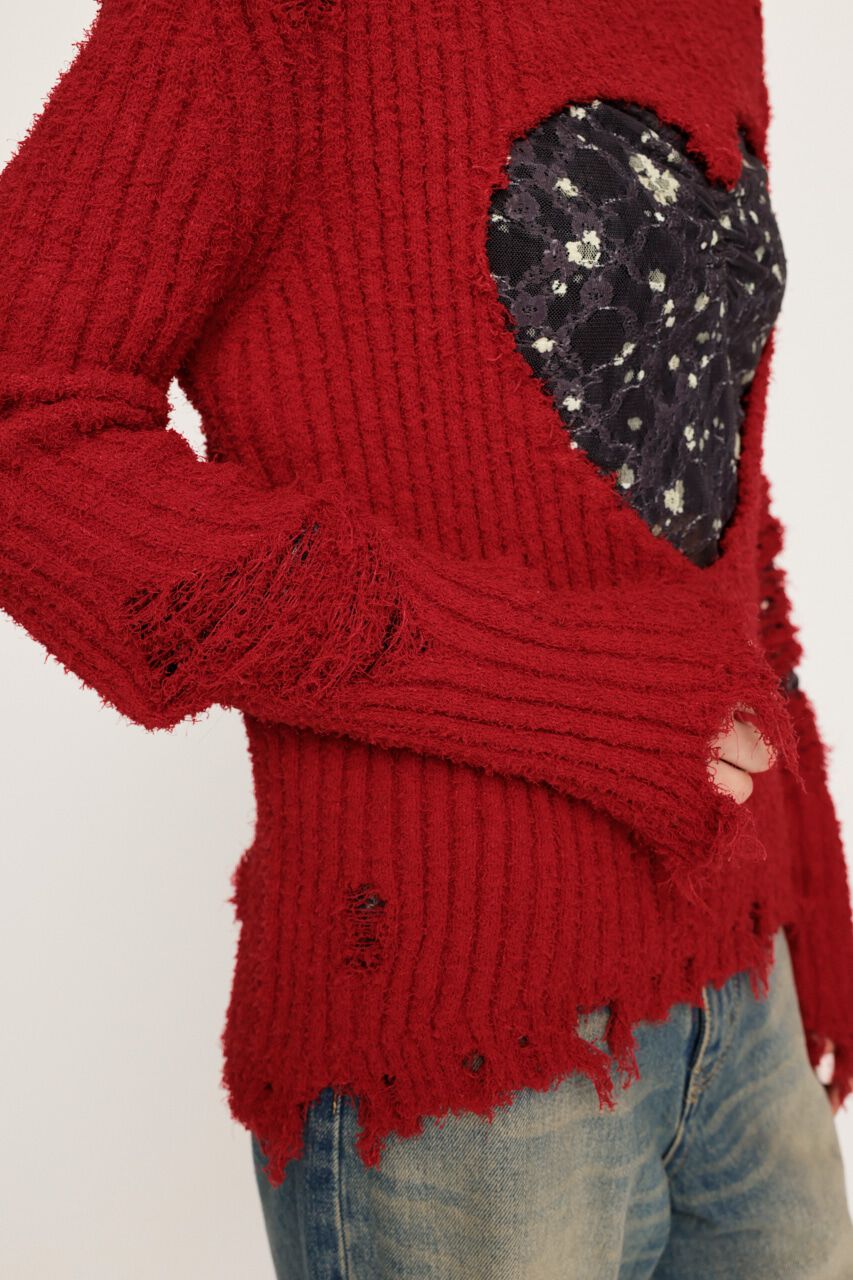 SLY「HEART HOLE 2WAY CRUSH トップス」|ニット・セーター|