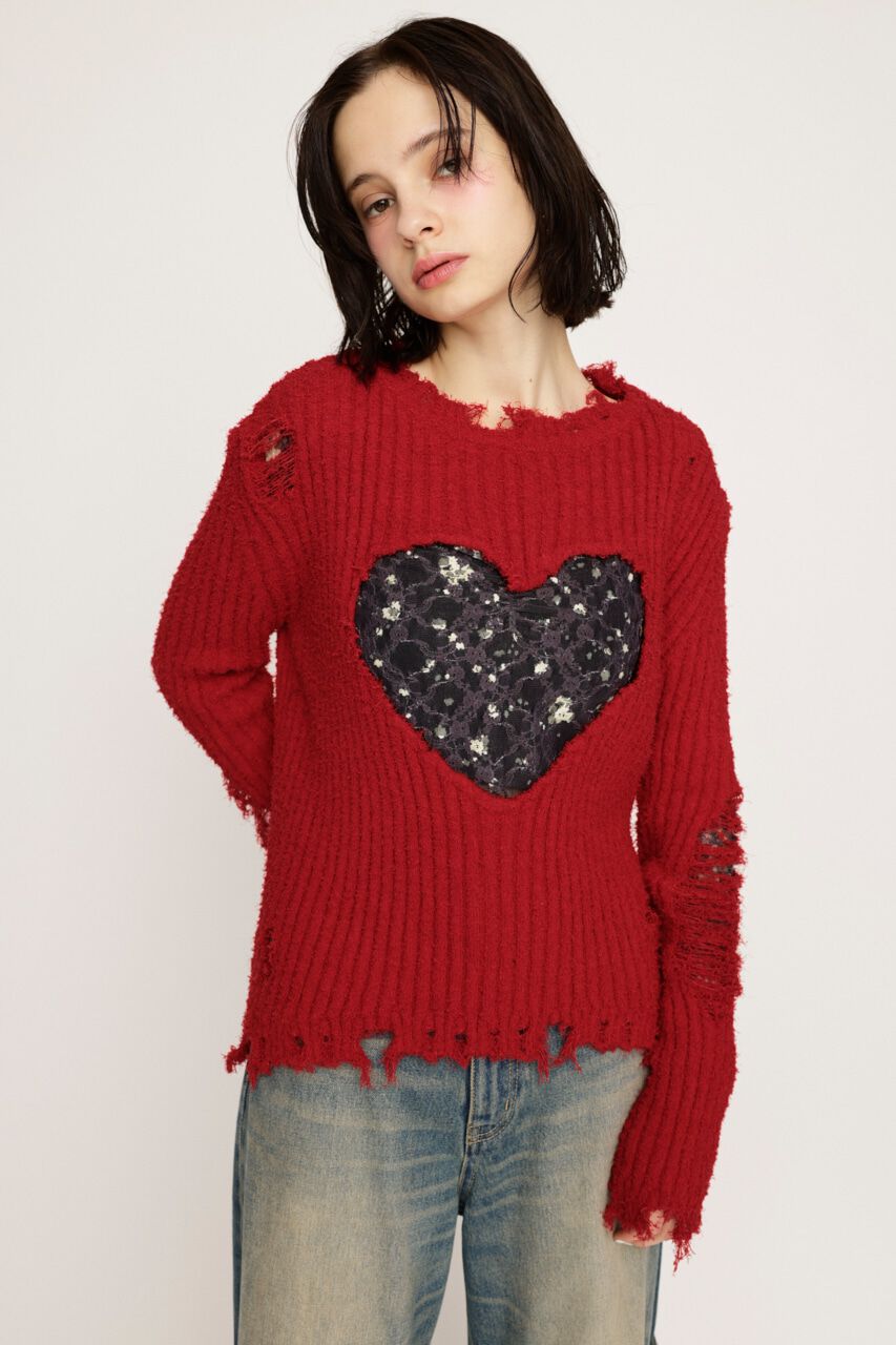 SLY「HEART HOLE 2WAY CRUSH トップス」|ニット・セーター|