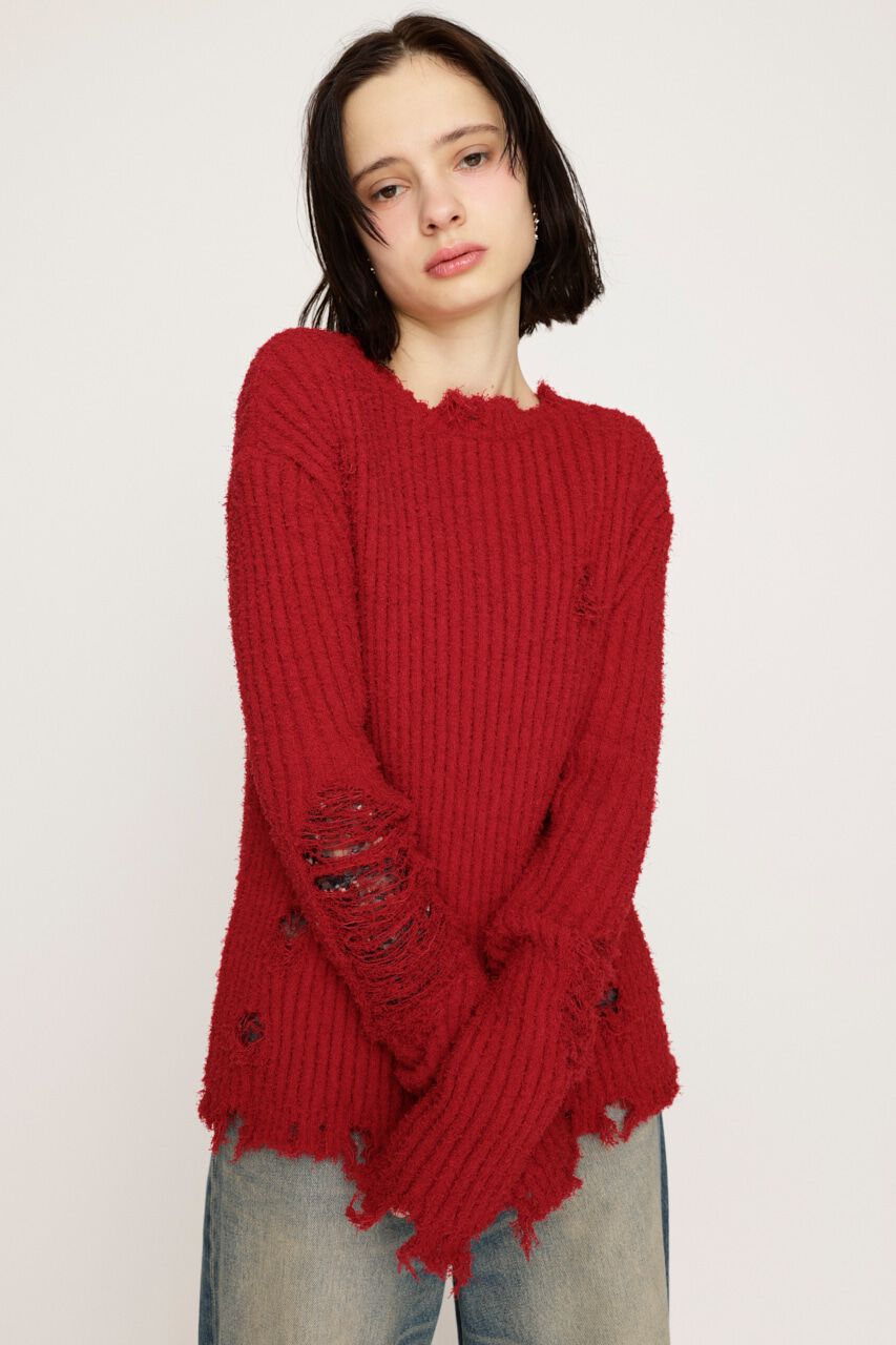 SLY「HEART HOLE 2WAY CRUSH トップス」|ニット・セーター|