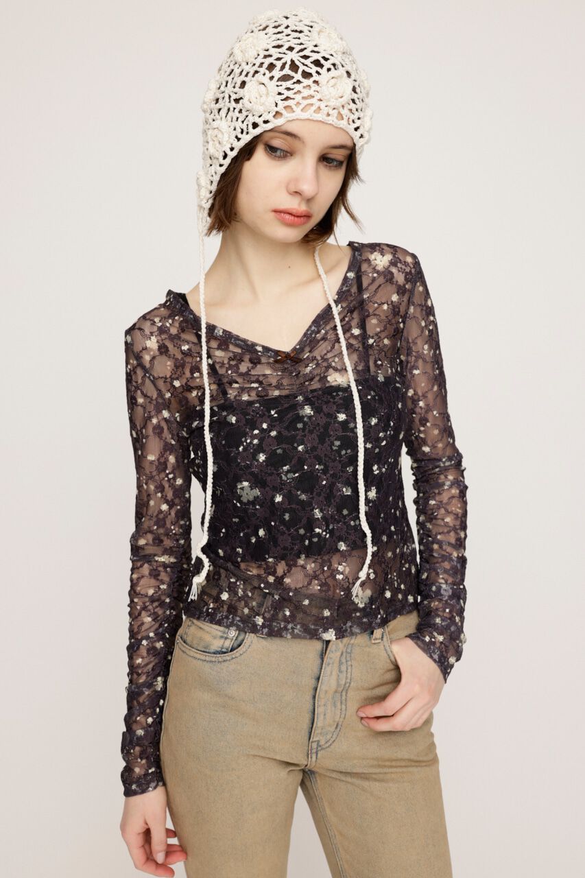 SLY「FLOWER LACE トップス」|Tシャツ・カットソー|