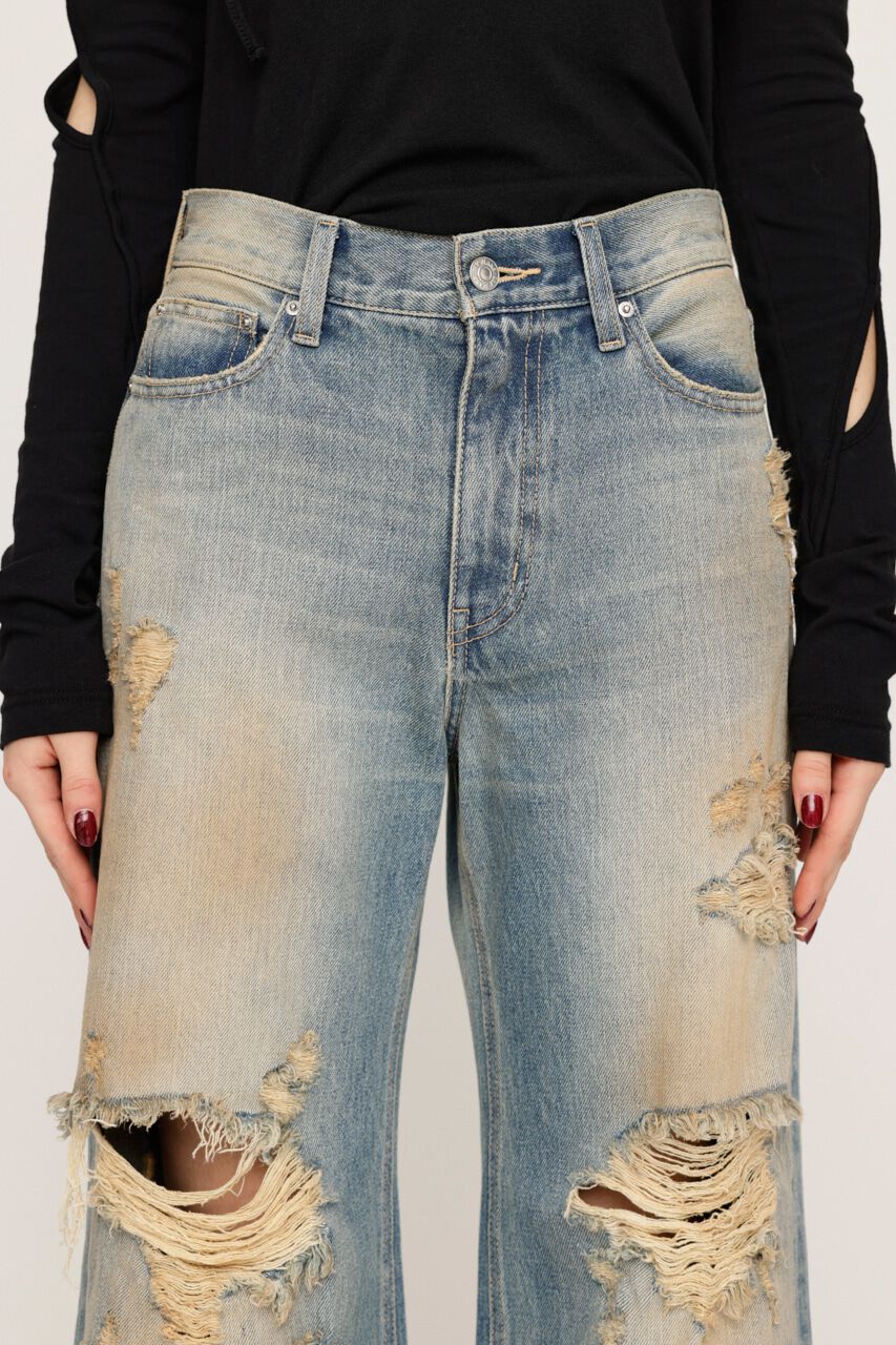 SLY「DAMAGE J／W FLARE PT-C」|デニム|