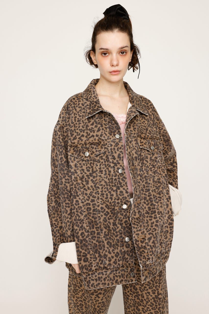 SLY「LEOPARD 4XL DENIM JK-D」|デニムジャケット|