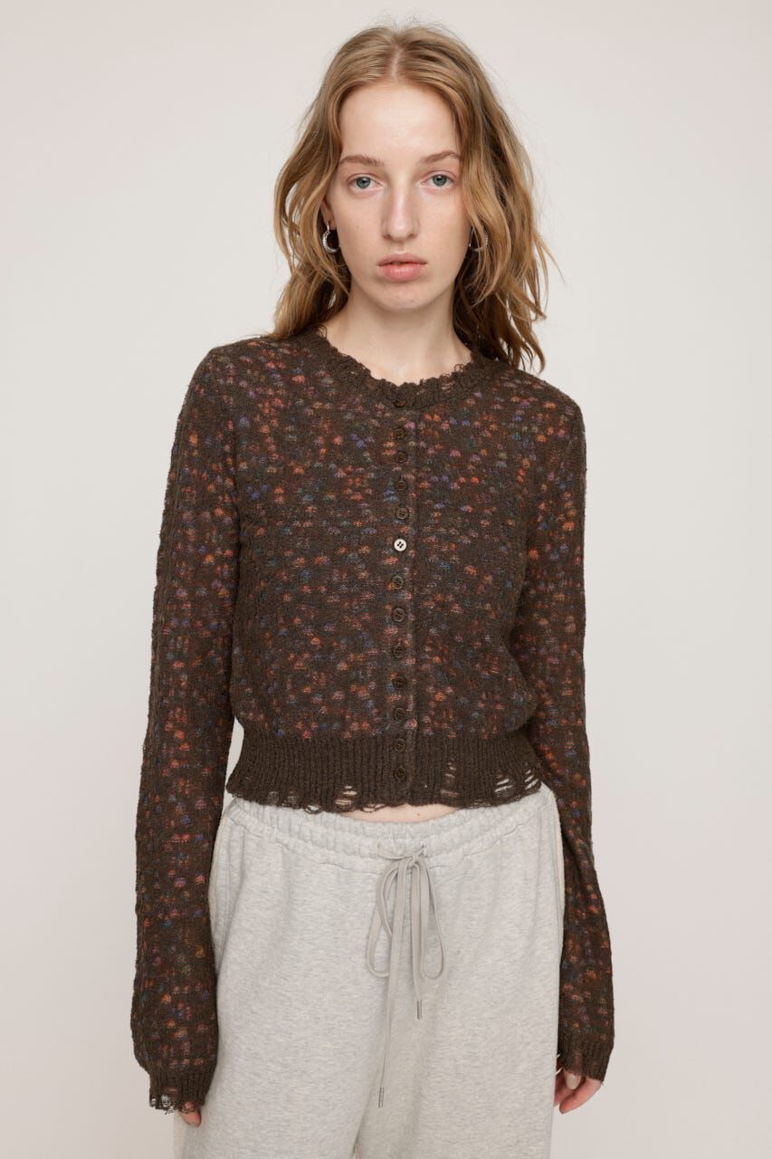 SLY「TWIN BLOOM KNIT カーディガン」|カーディガン|BRN