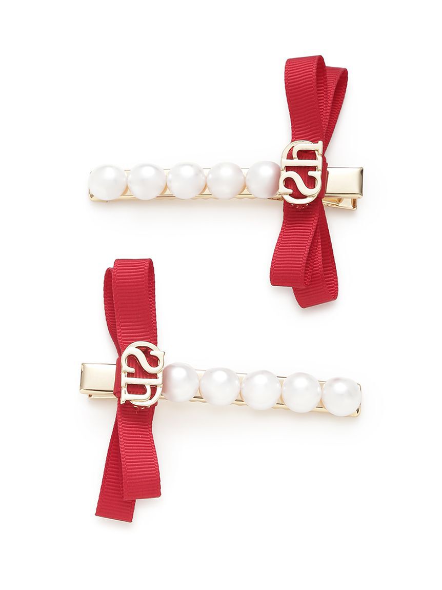 SNIDEL HOME「パールリボンピン」|その他|RED