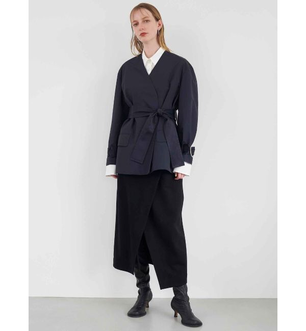 ELENDEEK「NO COLLAR NYRON JK」|ノーカラージャケット|