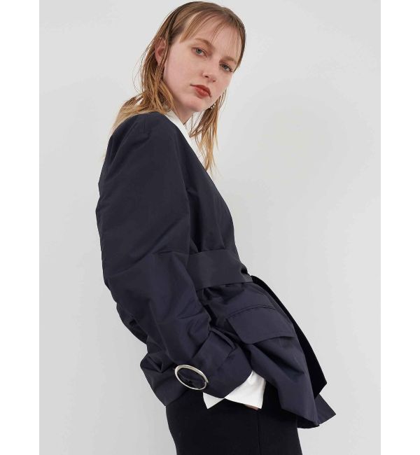 ELENDEEK「NO COLLAR NYRON JK」|ノーカラージャケット|